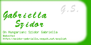 gabriella szidor business card